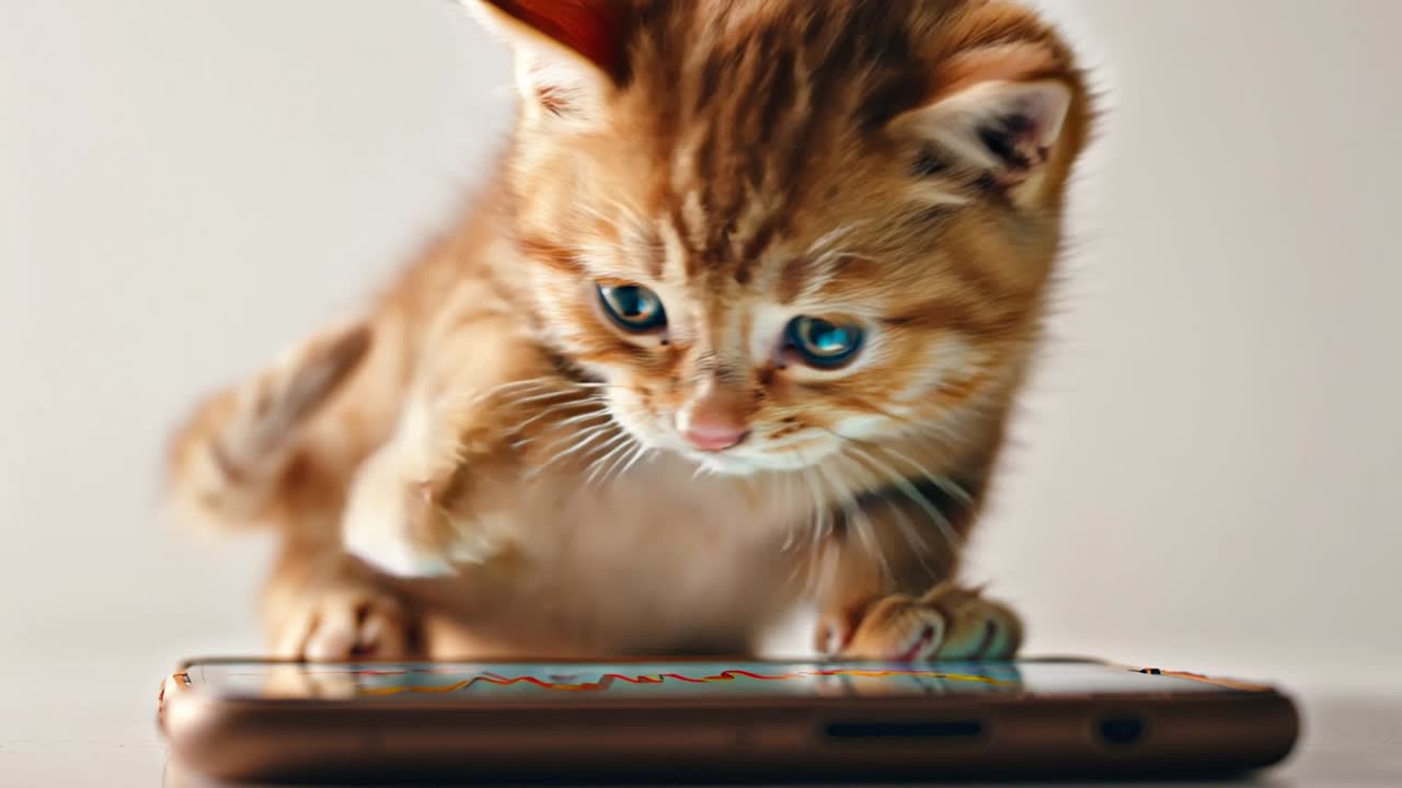 Cute kitten watches gold crash