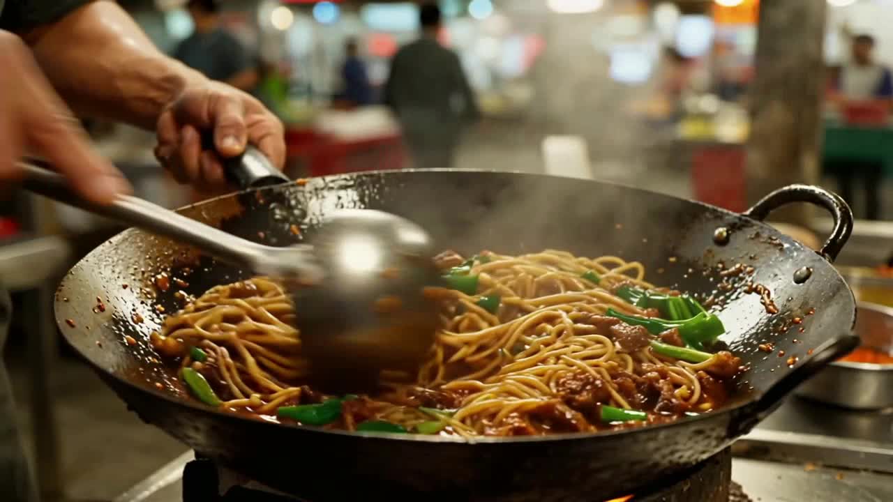 Night market wok noodles