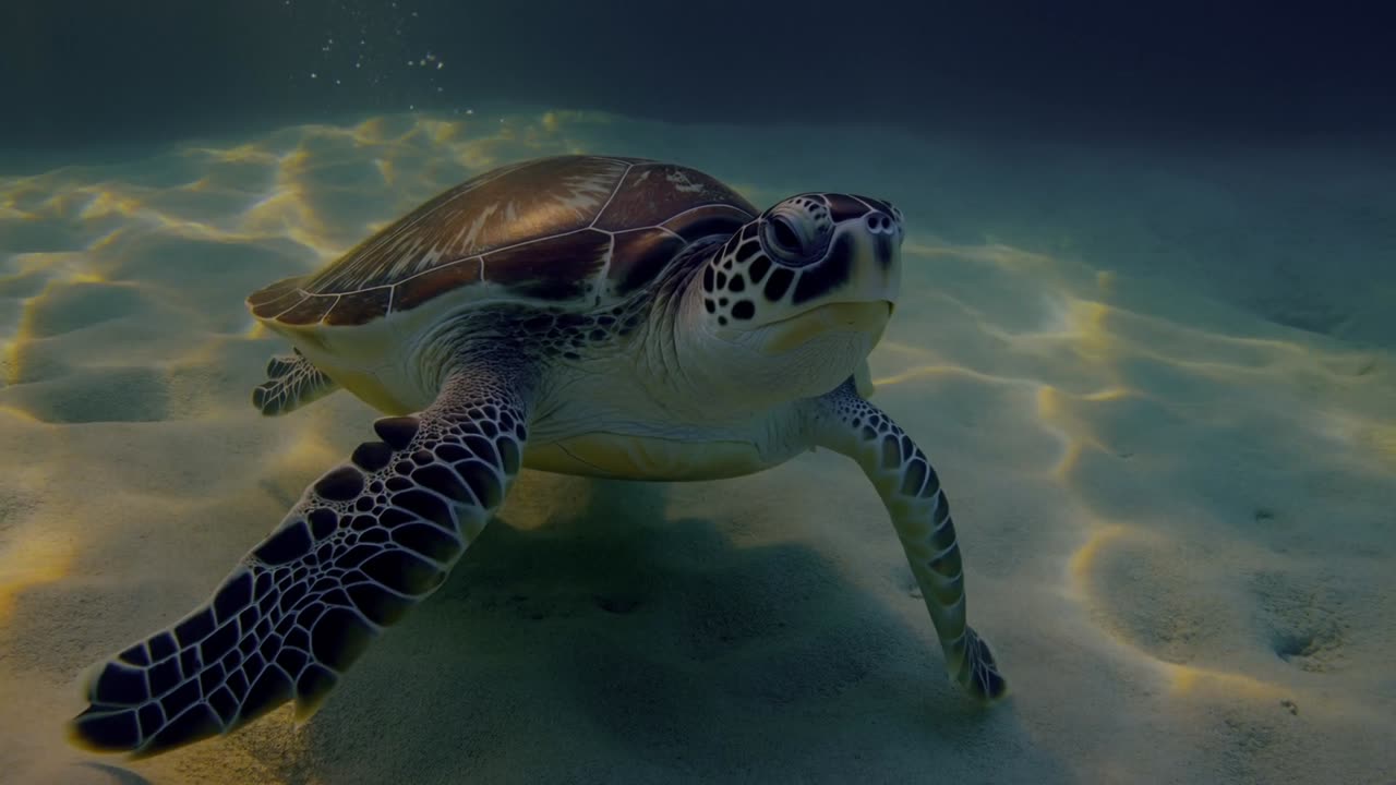 Sea turtle underwater paradise